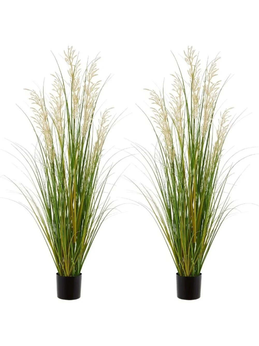 47in Tall Faux Grass Plants - 2pk Indoor Decorative Greenery for Home & Office